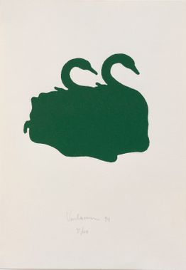 Swans, 29,7 x 21 cm, linoleumdruk,1994